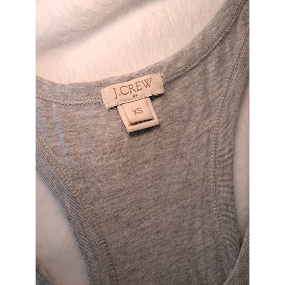 J.Crew Size XS Gray Heather Sleeveless Maxi Tank Dress Racerback Side Slits - Picture 2 of 11